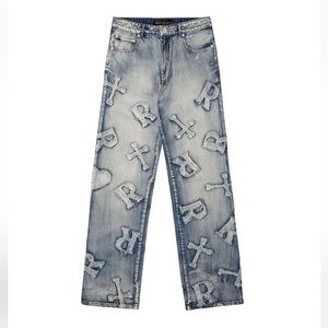 Racer Worldwide Washed Ice Patch Jeans size 28 (size small)